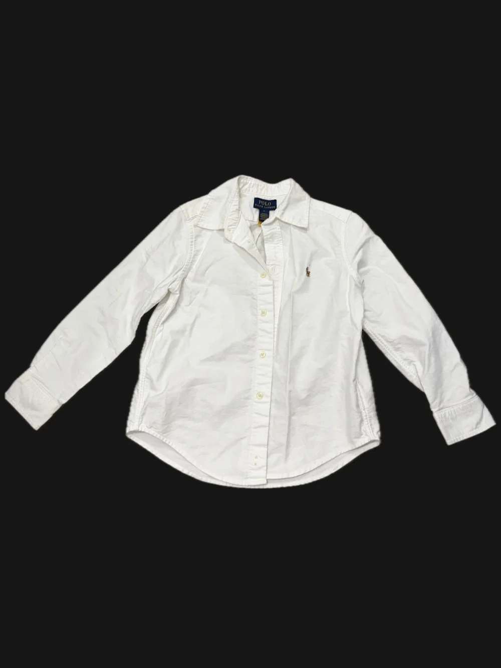 Polo by Ralph Lauren White Shirt with Navy & Gold Label